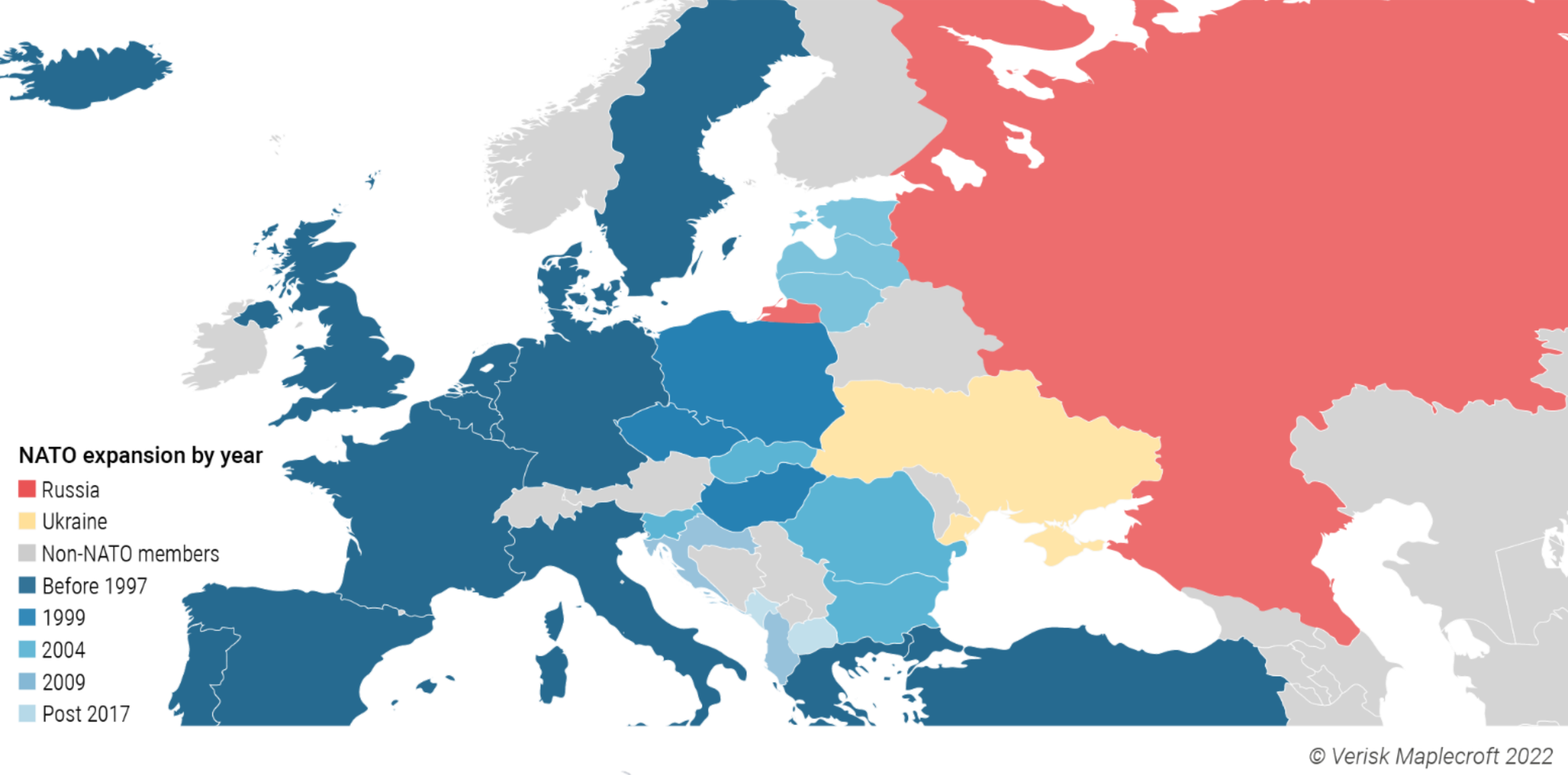 Figure 4: NATO membership by year
