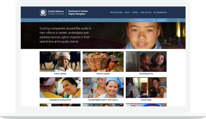 Laptop - UNGC website