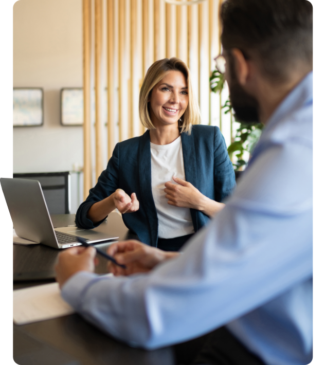Colleague conducting a job interview