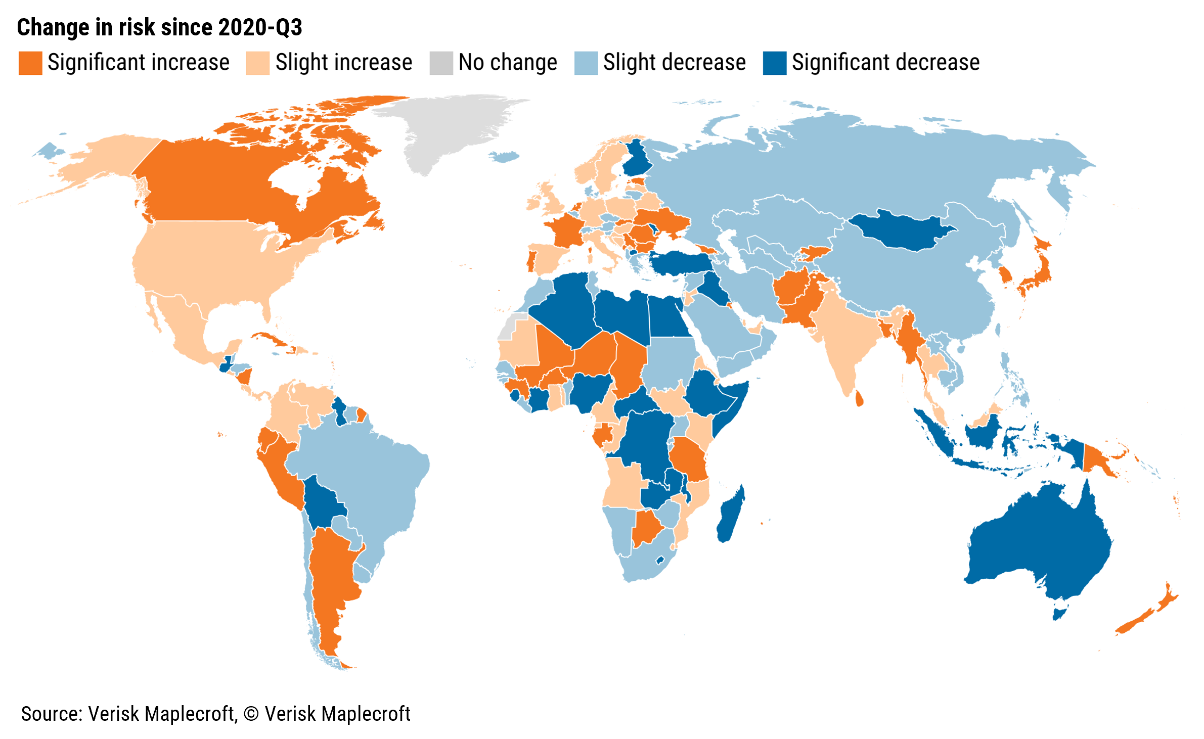 Figure 1: 26% of corporate assets in major stock markets exposed to increasing political risk 