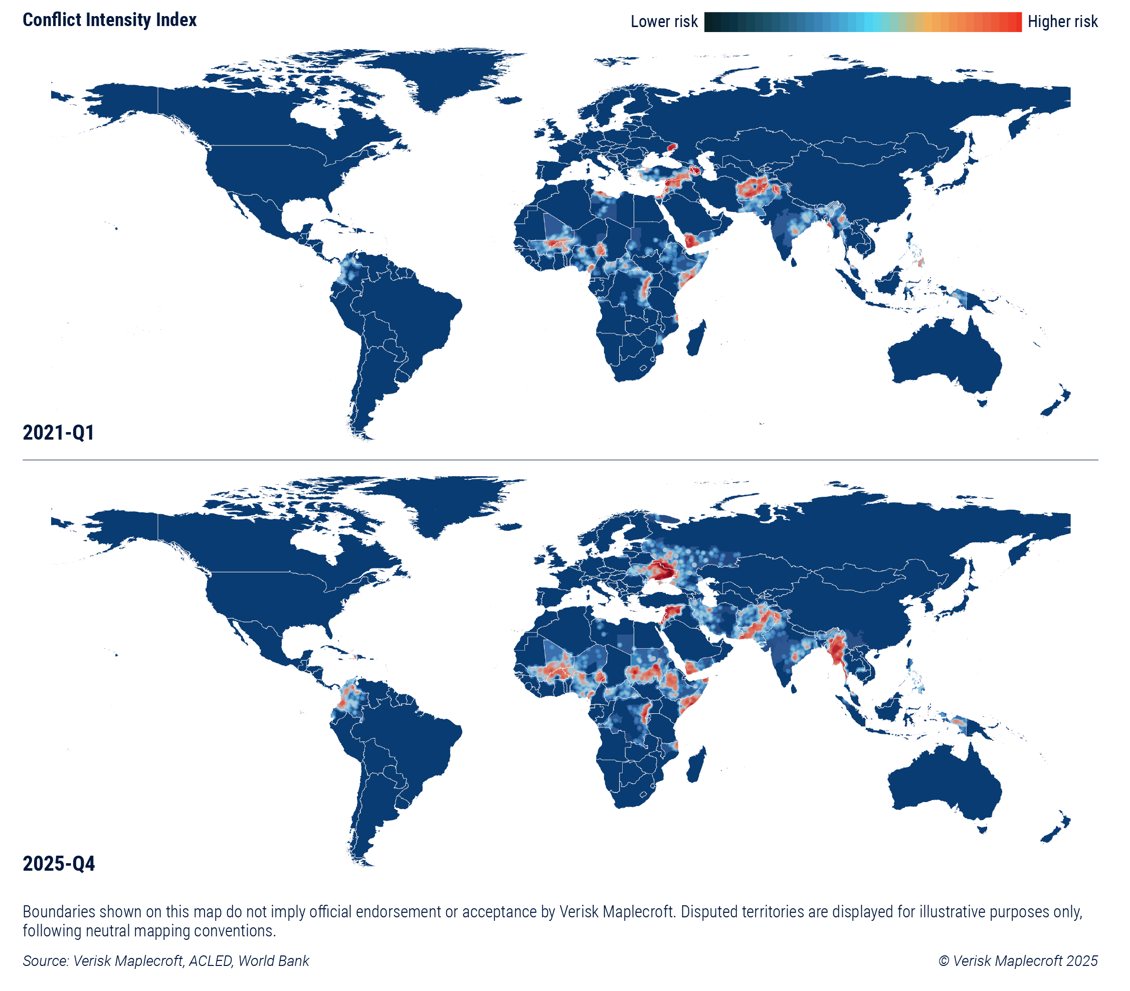 Figure 1: Conflict-affected areas have expanded by 89% over the last five years